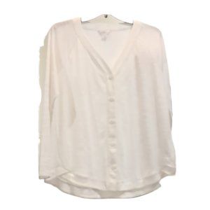 Liz Claiborne V-Neck Button Down Top